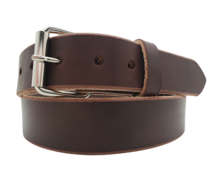 Our 1 1/2" Heavy bridle belt is cut from Sides ( half of the Steer) and sliced into belt strips, holes punched, edges are beveled all in our Smyrna, TN shop just outside of Nashville, TN. Leather is a natural product and color may vary from picture.