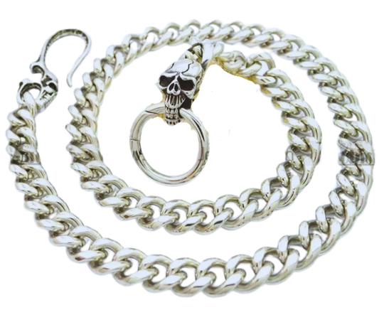 The "Skulls and Bones" Stainless Steel Wallet Chain