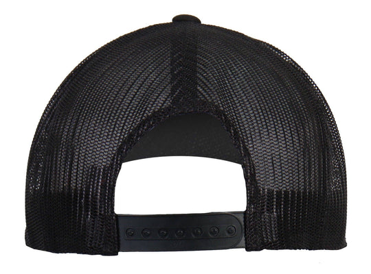 Back view - Believe Bigfoot trucker hat. Made from high quality 5 panel construction. Each one is adjustable with a plastic snap closure and a flat bill. The Believe Bigfoot patch will let everyone know exactly how you feel! Available at our Smyrna, TN shop not far from Murfreesboro.