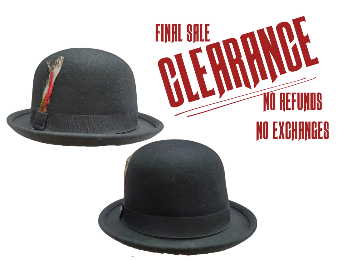 The Bowler/Derby Hat has roots back to at least the 1800's!&nbsp; See it worn in classic westerns whether your a Villian or a Banker. We always look for timeless styles that's a stylish blend of city and western, and can be dressed up for a night on the town. Softer than a traditional bowler so it can be crushed and not get damaged. Find it in our retail shop in Smyrna, TN, located just outside of Nashville in sizes S-XL. Made from 100% Australian Wool.