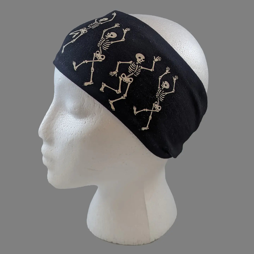 Dancing Skeleton Head Wrap &amp; Tie Back CLOSEOUT!
