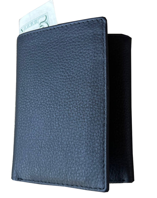 The Cooper Tri-fold leather wallet will be your daily carry. Equipped with 8 credit card slots and 1 ID window slot in the center. The main compartments has a cash divider. Lined with RFID blocking. Available in our Smyrna, TN shop near Sewarts Landing.

Made in India.
Approx. Size: 3 1/4"x 4 1/4" when closed.