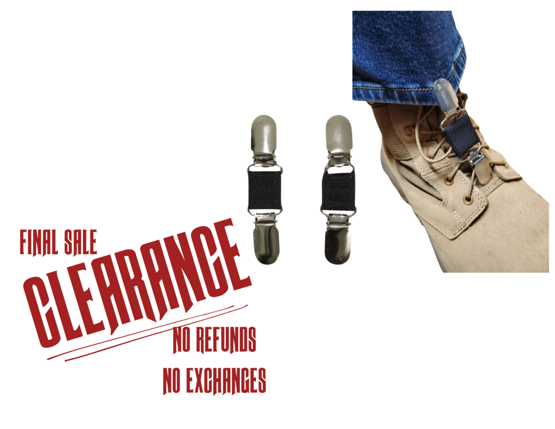Keep your pants from blowing up while riding. Simply clip to your jeans to your boots and your good to ride. Check them out at our Smyrna, TN shop.