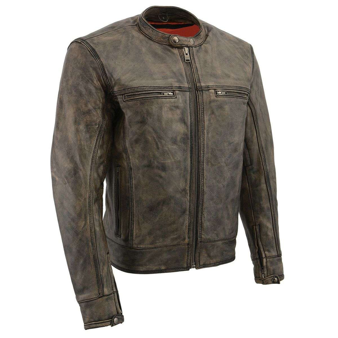 The" Phoenix" is our Classic Brown leather motorcycle jacket has everything you need for riding, including a cool style. Available in sizes small through 5x, it can be purchased at our shop in Smyrna, TN, near Nashville. With multiple zippered pockets and vents, a zip out liner, and a tab collar and zippered front, it also has snaps and zippers at the wrists. Don't forget to check out our matching gloves to complete your look