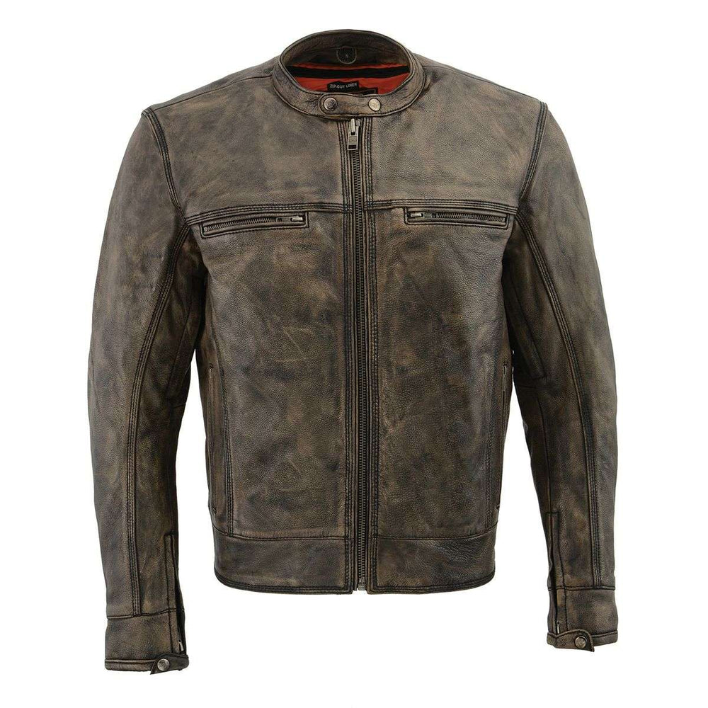 The" Phoenix" is our Classic Brown leather motorcycle jacket has everything you need for riding, including a cool style. Available in sizes small through 5x, it can be purchased at our shop in Smyrna, TN, near Nashville. With multiple zippered pockets and vents, a zip out liner, and a tab collar and zippered front, it also has snaps and zippers at the wrists. Don't forget to check out our matching gloves to complete your look