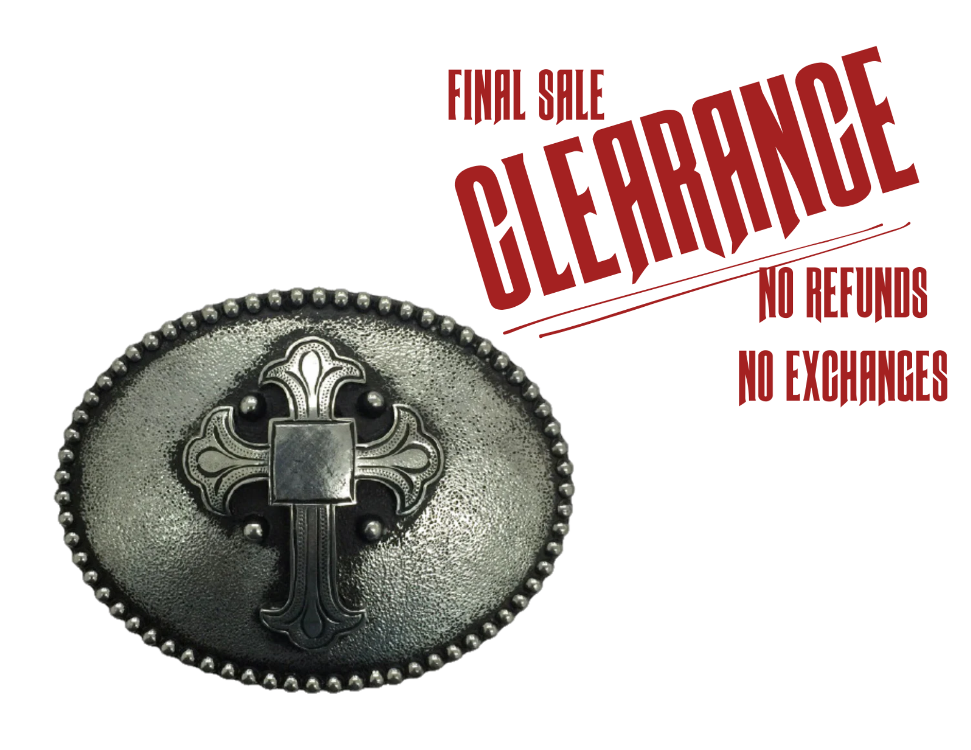 Bring a touch of old-world craftsmanship to your outfit with "The Calvary" Belt Buckle. Its intricately-designed, ornate cross adds a unique, classic look to any ensemble. Crafted with attention to detail, this buckle is sure to be a head-turning piece. Available at our Smyrna,TN shop