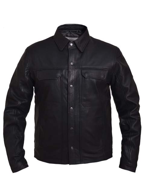 mens leather shirt