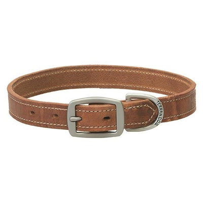 Handcrafted from weather-resistant, extra heavyweight Hermann Oak® russet harness leather for long-lasting durability Flat design provides even pressure distribution Aluminum-finished hardware stays strong for years to come Precise wheat stitching gives these collars a classic look. Available at our Smyrna, TN shop just outside Nashville.      