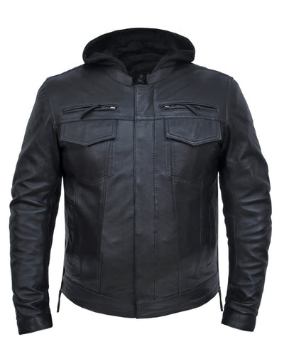 Men's Lambskin Hoodie Coat