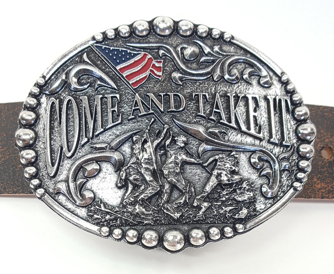 Come and Take It Belt Buckle – Buckle and Hide Leather LLC
