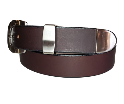 "The Arrington" handmade all leather belt is made from a single strip of Veg-Tan Water Buffalo that is 8-10 oz., or approx. 1/8" thick.  It has a 3 piece Antique Nickle plated over brass buckle with unique NO PIN for the adjustment hole that is never out of style!  The buckle is snapped in place if you ever want to change. This 1 1/4" belt is made just outside Nashville in Smyrna, TN. Perfect for casual and dress wear, it can be for personal use or for groomsman gifts or other gifts as well. 