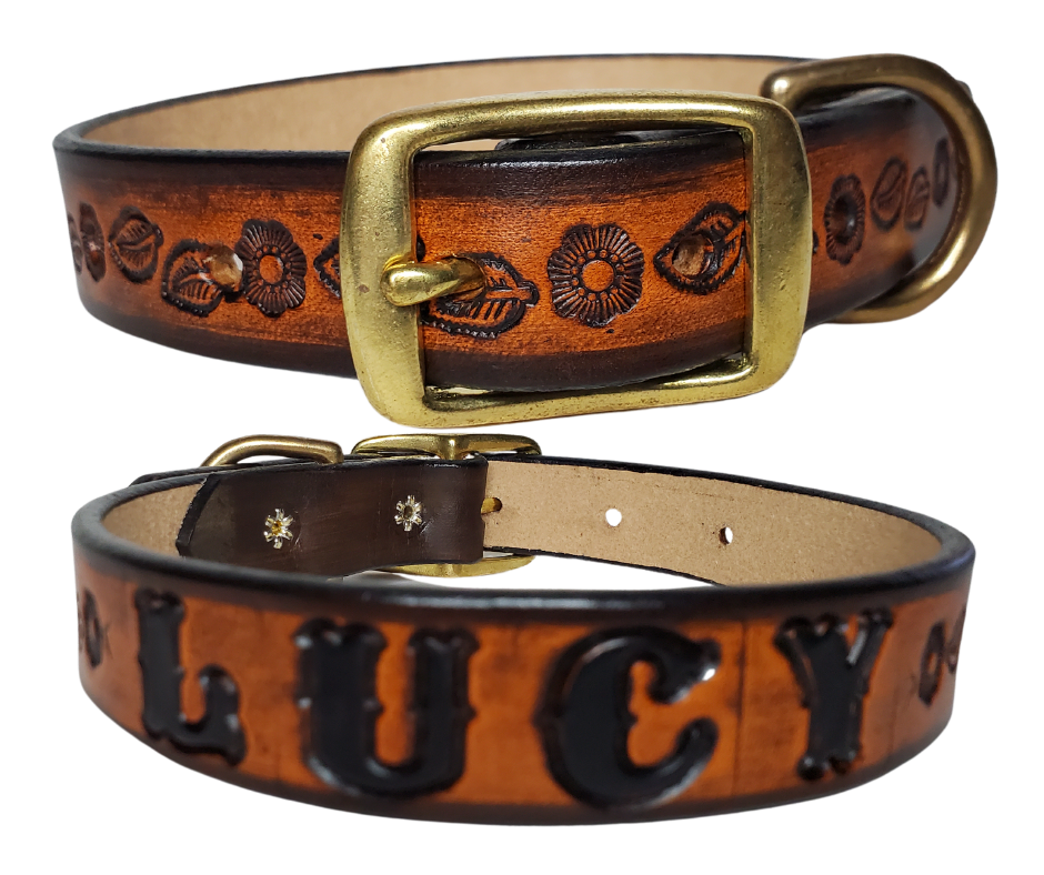 "The LUCY" Leather Dog Collar