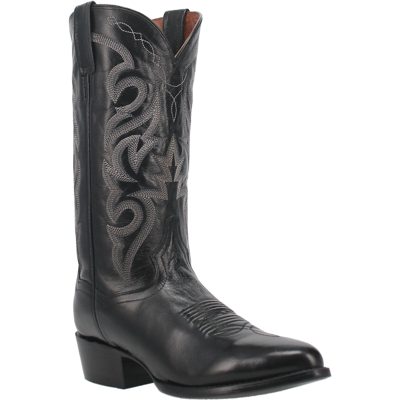 You'll look great and feel great in the Milwaukee boot. Crafted with fine leather, classic western stitching, a rounded toe, and cowboy heel. The Comfort Cushion insole makes it one of the most comfortable boots you'll own.  Style: DP2110R  LEATHER 13" HEIGHT 13" CIRCUMFERENCE LEATHER LINING REMOVABLE ANTIBACTERIAL & ANTIFUNGAL SOFT STRIKE ORTHOTIC ROUND TOE LEATHER OUTSOLE COWBOY HEEL Heel Height: 1 1/4"