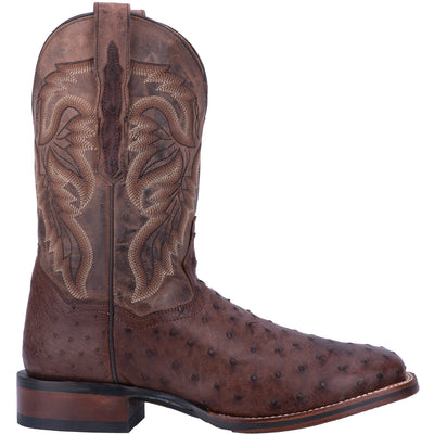 The rugged yet refined Cowboy Certified Alamosa boot is crafted with a genuine full quill ostrich skin foot and a leather shaft. It is fully leather lined and features a Soft Strike Removable Orthotic that provides everyday comfort.  Style: DP3875