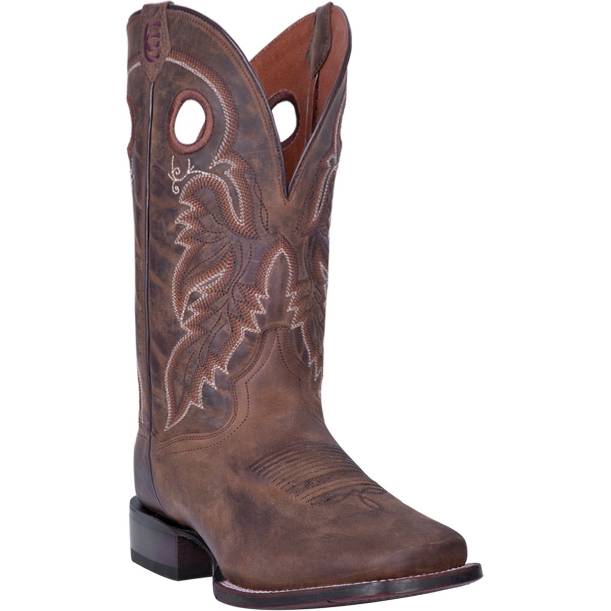 Our Cowboy Certified boots are comfortable and well made. The Abram is made of premium leather with traditional western pull holes for easy on. The rubber Cavvy outsole is lightweight and good on all surfaces. Abram is a great everyday ranch to town boot.  Style: DP4562