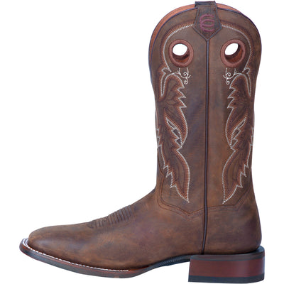 Our Cowboy Certified boots are comfortable and well made. The Abram is made of premium leather with traditional western pull holes for easy on. The rubber Cavvy outsole is lightweight and good on all surfaces. Abram is a great everyday ranch to town boot.  Style: DP4562
