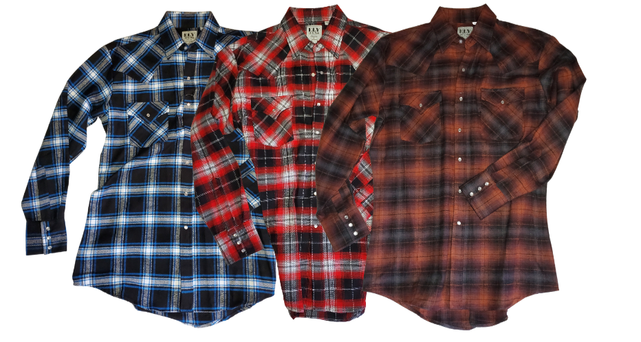 It doesn't get much anymore classic than a flannel shirt. This 100% cotton long sleeve flannel is complete with two front flap pockets, pearl snap details and yarn dyed flannel in the vintage plaid pattern. Great for hiking, working outdoors , riding horses or motorcycles. These never go out of style, always a in style! Available in our Smyrna, TN shop just outside Nashville. Imported