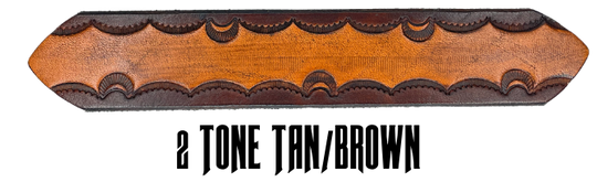 The Gatlinburg handmade all leather belt is made from a single strip of Veg-Tan cowhide or drum dyed (colored all the way through) Black cowhide shoulder leather.  The Black/Choc brown is a hand finished Veg-tan that is 9-10 oz., or approx. 1/8" thick.  The width is 1 1/2".   The antique nickel plated solid brass buckle is snapped in place. This belt is made just outside Nashville in Smyrna, TN. Perfect for casual and dress wear, it can be for personal use or for groomsman gifts or other gifts as 