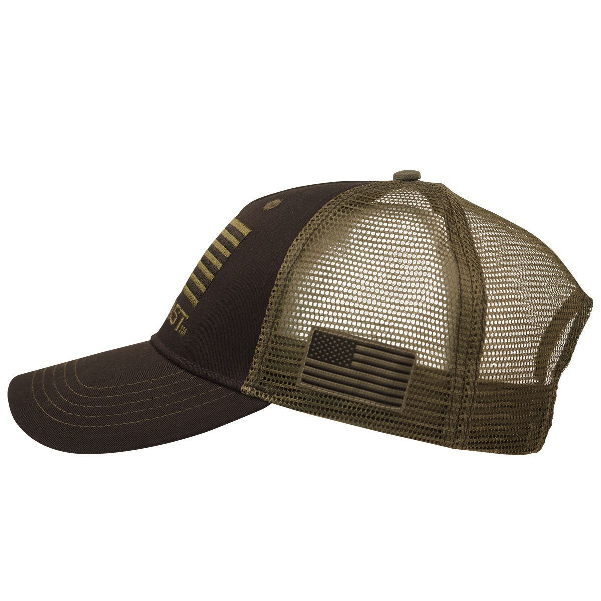 Declare your love of country in this HOLD FAST™ Men’s Cap in Black/Green. Hold fast to your faith, your family, and your freedom. We can celebrate these things because of the sacrifice of those who serve in the United States Armed Forces—and ultimately because of the sacrifice of our Lord and Savior, Jesus Christ, on the cross at Calvary. When you pledge allegiance to the flag or see those colors flying in the breeze, think on these things. side view