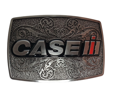 Curved Rectangle Shape Licensed International Harvester Buckle Fits 1 1/2 inch wide belts Approx. size 2 3/4"H x 3 3/4"W Available online or in our shop just outside Nashville in Smyrna, TN.