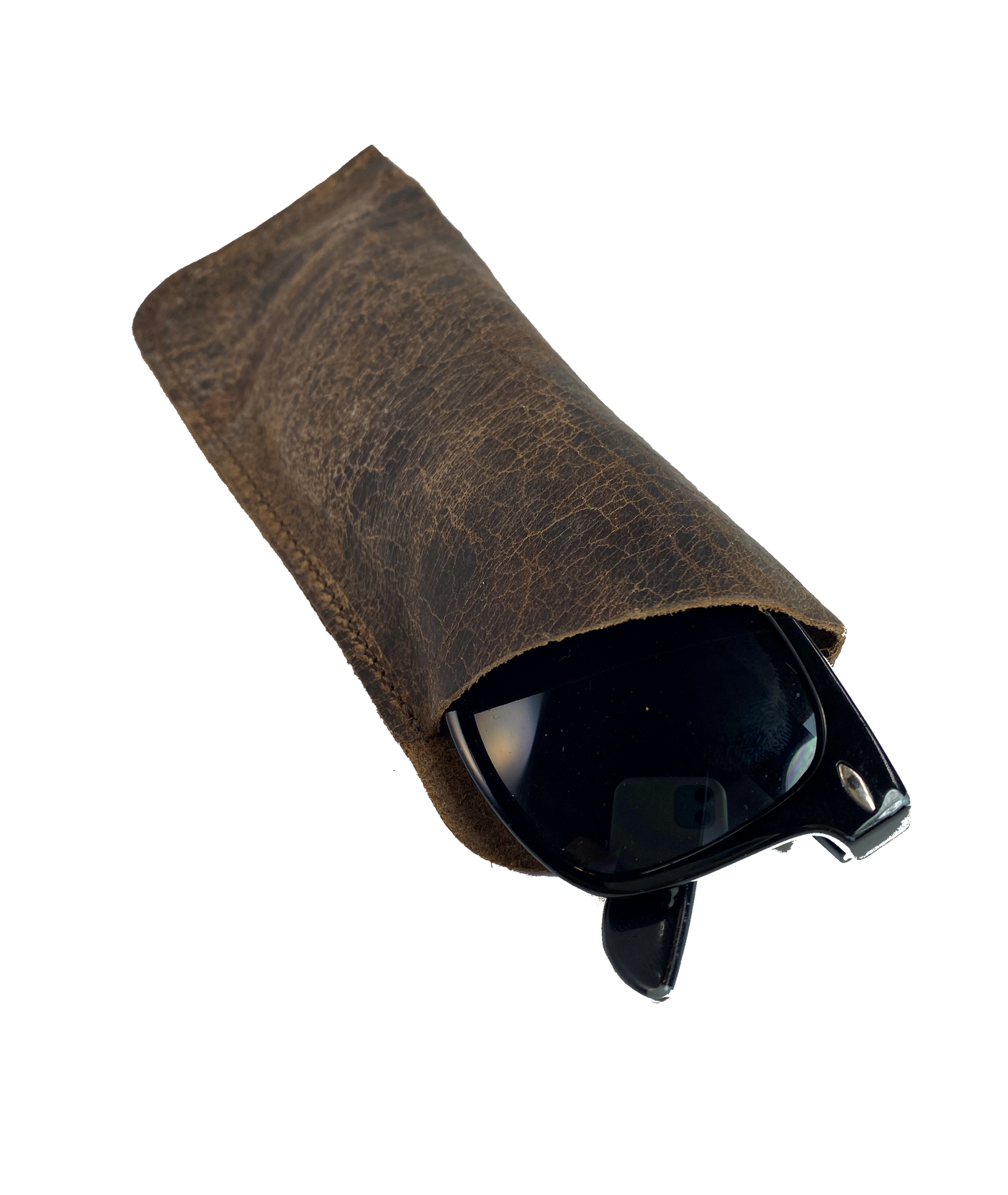 Made in USA Soft Leather eyeglass cover. Available in Black or Assorted Brown. BUY MORE and SAVE!