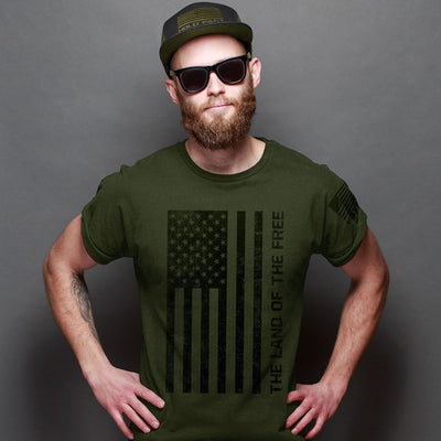 Wrap your love of country around you in this “Freedom Flag” T-shirt by Hold Fast™ in City Green. This image calls to mind John 15:13, where we are told that there is no greater love than for one to lay down his life for his friends. Of course, the beauty of this verse is that it reminds us of fallen friends and family, with the backdrop of Christ Himself! His ultimate, eternal sacrifice is the best flag we can rally around. lifestyle view