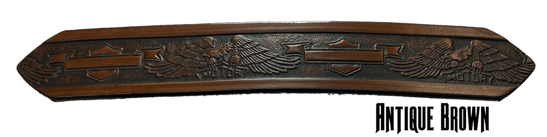 Full grain American vegetable tanned cowhide approx. 1/8"thick. Width 1 1/2" and includes Antique Nickle plated Solid Brass buckle Hand Finished in 3 color options Smooth burnished painted edges Choose with or without name, if without name, design will cover entire length of belt For name Type name desired on belt in "Type Name Here" section, no more than 8 letters maximum Buckle snaps in place for easy changing if desired Made in our Smyrna, TN, USA shop Belt Sizing Instructions