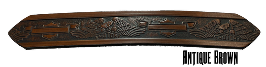 Full grain American vegetable tanned cowhide approx. 1/8"thick. Width 1 1/2" and includes Antique Nickle plated Solid Brass buckle Hand Finished in 3 color options Smooth burnished painted edges Choose with or without name, if without name, design will cover entire length of belt For name Type name desired on belt in "Type Name Here" section, no more than 8 letters maximum Buckle snaps in place for easy changing if desired Made in our Smyrna, TN, USA shop Belt Sizing Instructions