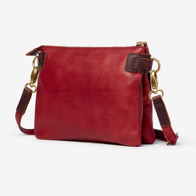 Genuine Cowhide Leather from Argentina. Zip Front pocket, adjustable single strap. Max drop 25"Main zip pocket has open storage, 2 additional compartments for storage, Brass hardware, zippered pocket inside with RFID protection