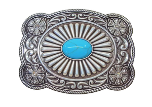Stylish Southwest themed buckle by Nocona Blazin Roxx Measures 2 1/4" tall by 3 1/8" wide Ladies, it will certainly dress up your look! Sold online and in our shop in Smyrna, TN, just outside of Nashville.