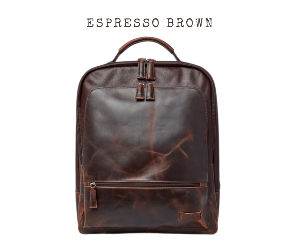 Byron Leather Laptop Backpack