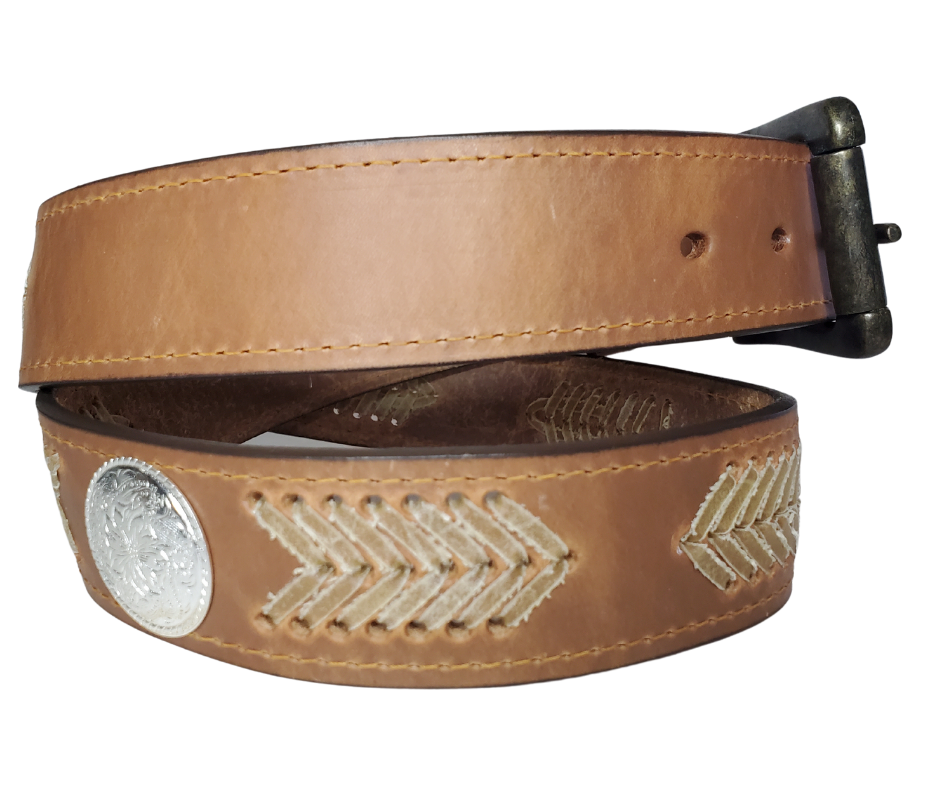 "The Rawhide" Concho Leather Belt