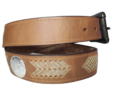 "The Rawhide" Concho Leather Belt