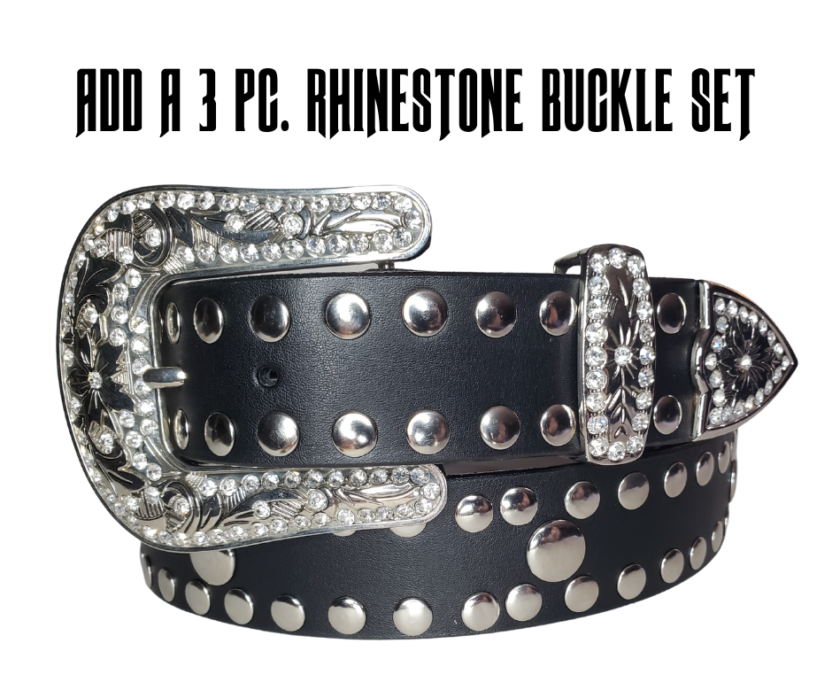 The "Slash" Studded Leather Belt