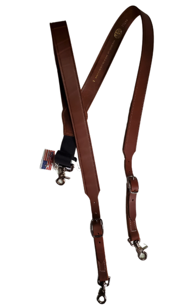 Leather Suspenders in Brown Made in USA – Buckle and Hide Leather
