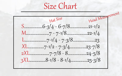 Hat sizing info