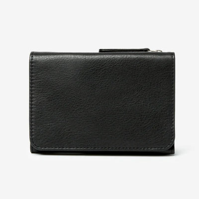 Our RFID Collection is crafted using our Soft and Supple cowhide leather from Argentina and lined with a blocking material. Offers added protection from low frequency scanning devices used by identity thieves to acquire the vital information stored on your credit and debit cards.  Three bill compartments, sixteen card pockets, ID window pocket, three additional slip pockets. Outside zippered coin pocket and flapped adjustable snapped closure. 