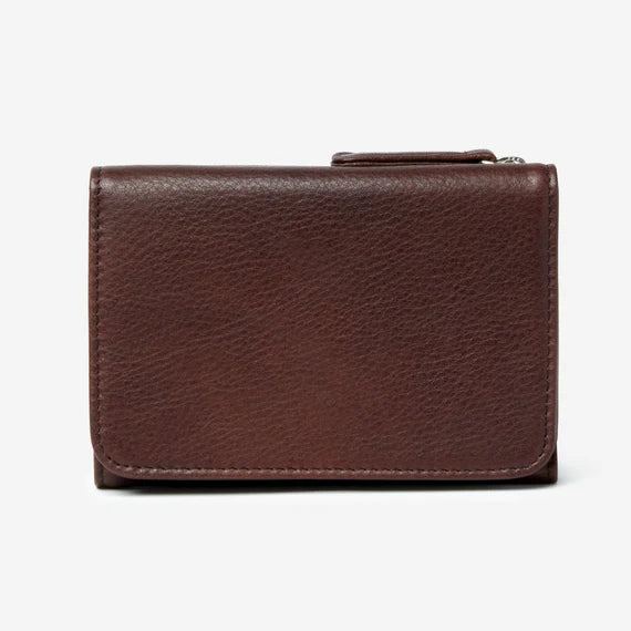Our RFID Collection is crafted using our Soft and Supple cowhide leather from Argentina and lined with a blocking material. Offers added protection from low frequency scanning devices used by identity thieves to acquire the vital information stored on your credit and debit cards.  Three bill compartments, sixteen card pockets, ID window pocket, three additional slip pockets. Outside zippered coin pocket and flapped adjustable snapped closure. 