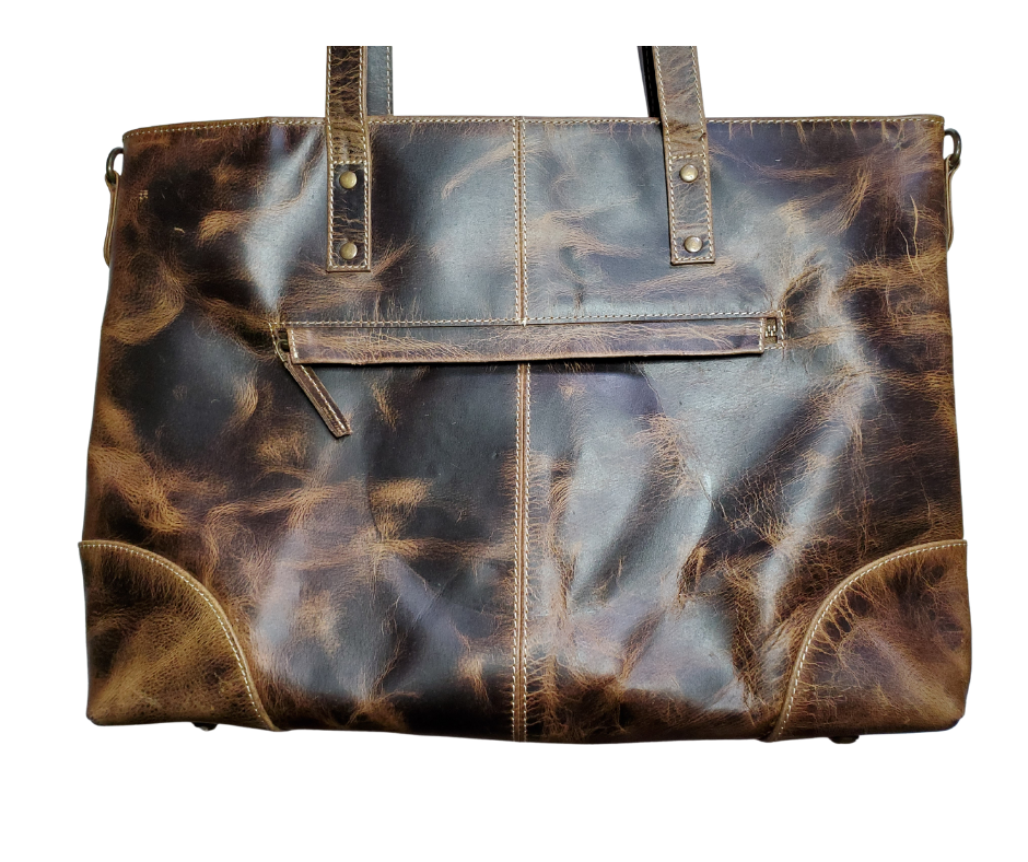 Mayabay Leather Tote/Laptop Bag