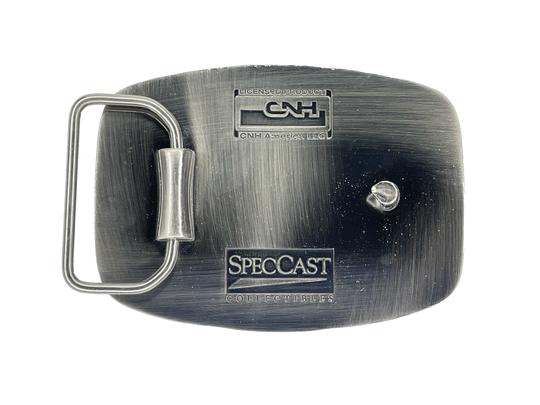 Curved Rectangle Shape Licensed International Harvester Buckle Fits 1 1/2 inch wide belts Approx. size 2 3/4"H x 3 3/4"W