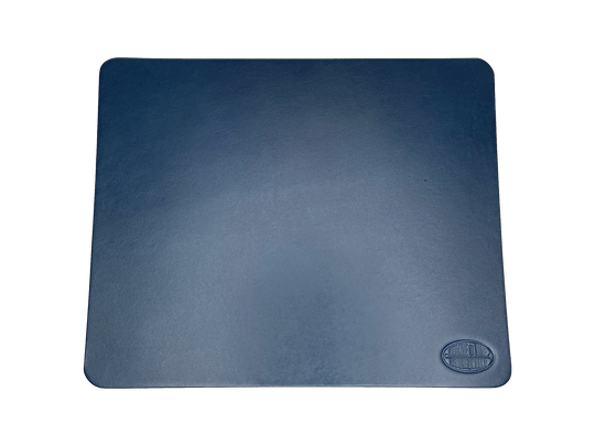 This heavy Bridle leather mouse pad with hand burnished smooth edges and is approx. 1/8" thick. Size is 8" x 10".  This size gives you plenty of room to mouse around! May choose plain or with 1-3 initials stamped in lower left corner with our logo stamped in the lower right corner. Made in our shop just outside Nashville in Smyrna, TN.