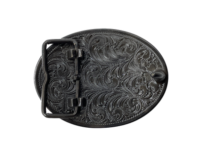 Idaho State buckle by AndWest Dimensions are 3" tall by 3 3/4" wide Fits belts up to 1 1/2" wide Buckle is brass colored with Idaho Gem State embossed across front of buckle. Mountain scene in the back behind "Idaho". Back of buckle has Western scroll design Available in our online store and in the retail shop in Smyrna, TN, just outside of Nashville. Made in Mexico