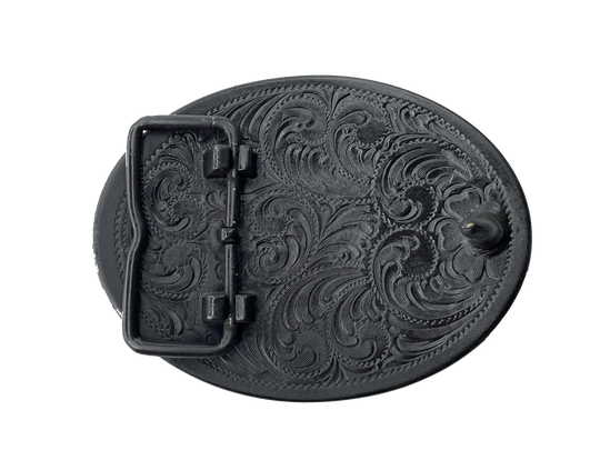 Nebraska State buckle by AndWest Dimensions are 3" tall by 3 3/4" wide Fits belts up to 1 1/2" wide Buckle is brass colored with Nebraska Cornhusker State embossed across front of buckle. Farming scene in the back behind "Nebraska". Back of buckle has Western scroll design Available in our online store and in the retail shop in Smyrna, TN, just outside of Nashville. Made in Mexico