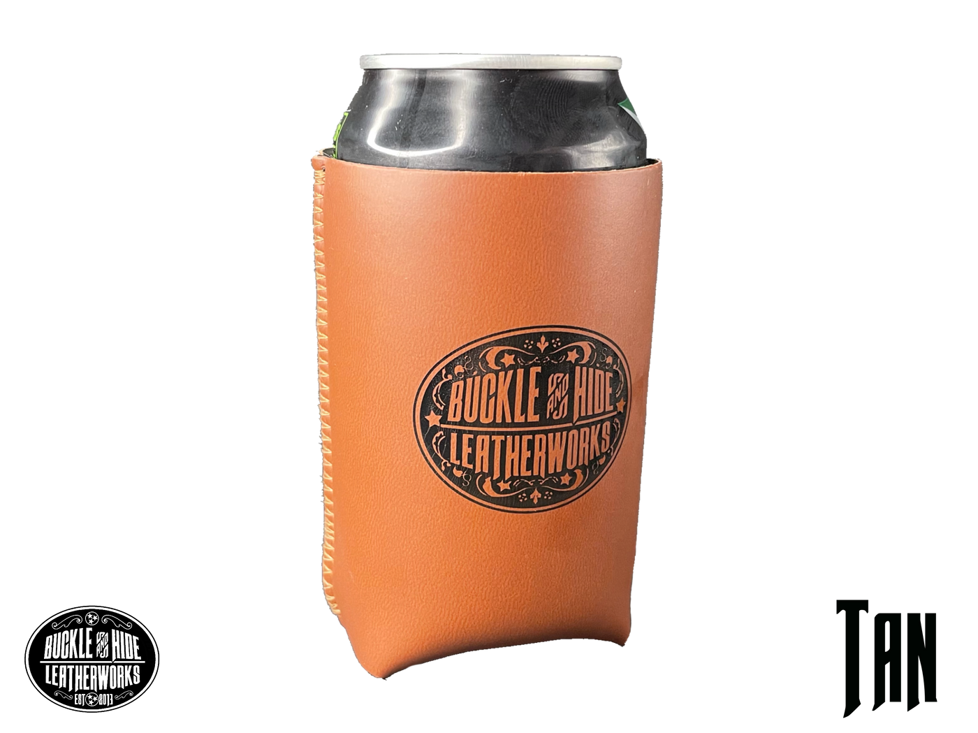 Buckle and Hide Can Koozie