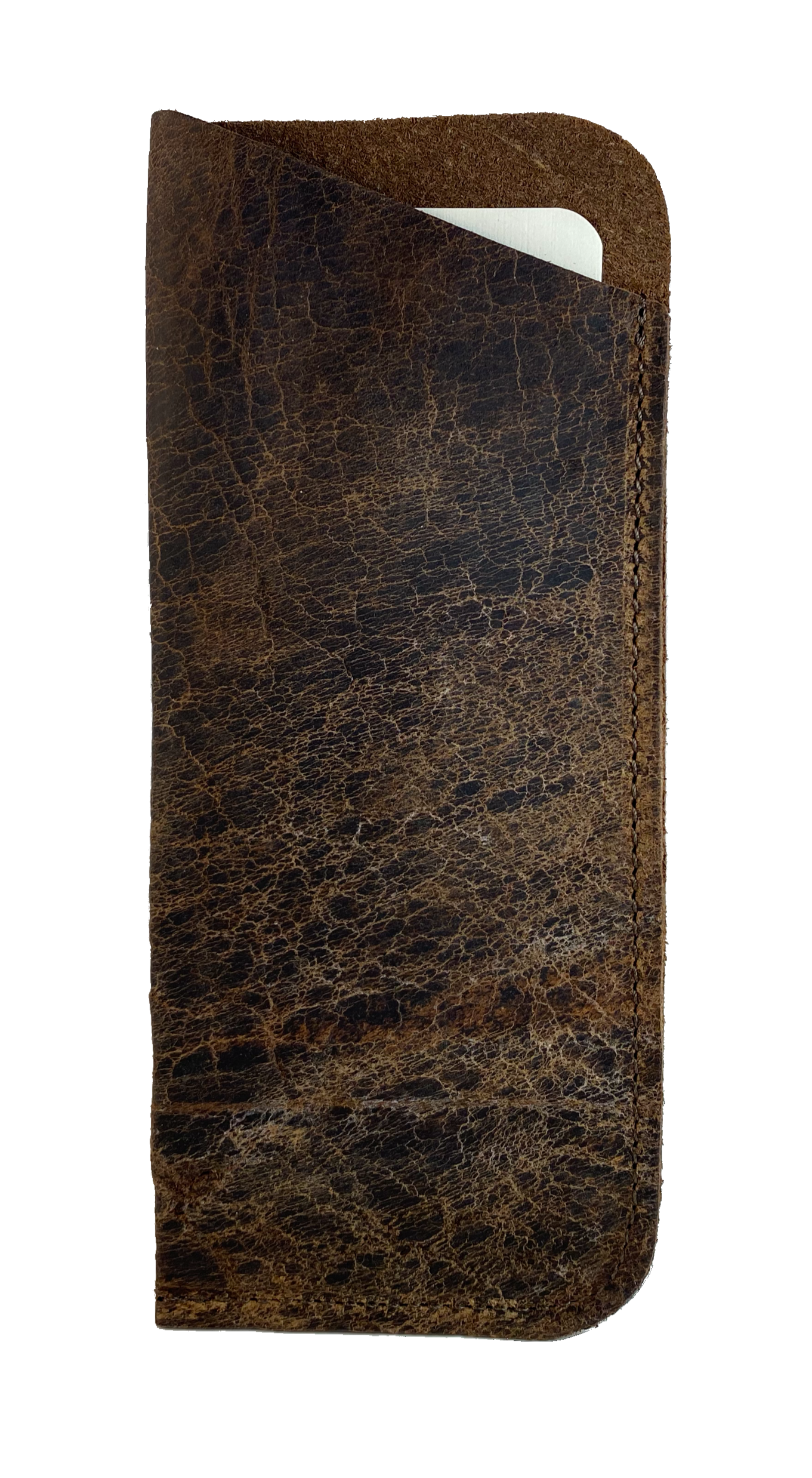 Made in USA Soft Leather eyeglass cover. Available in Black or Assorted Brown. BUY MORE and SAVE!