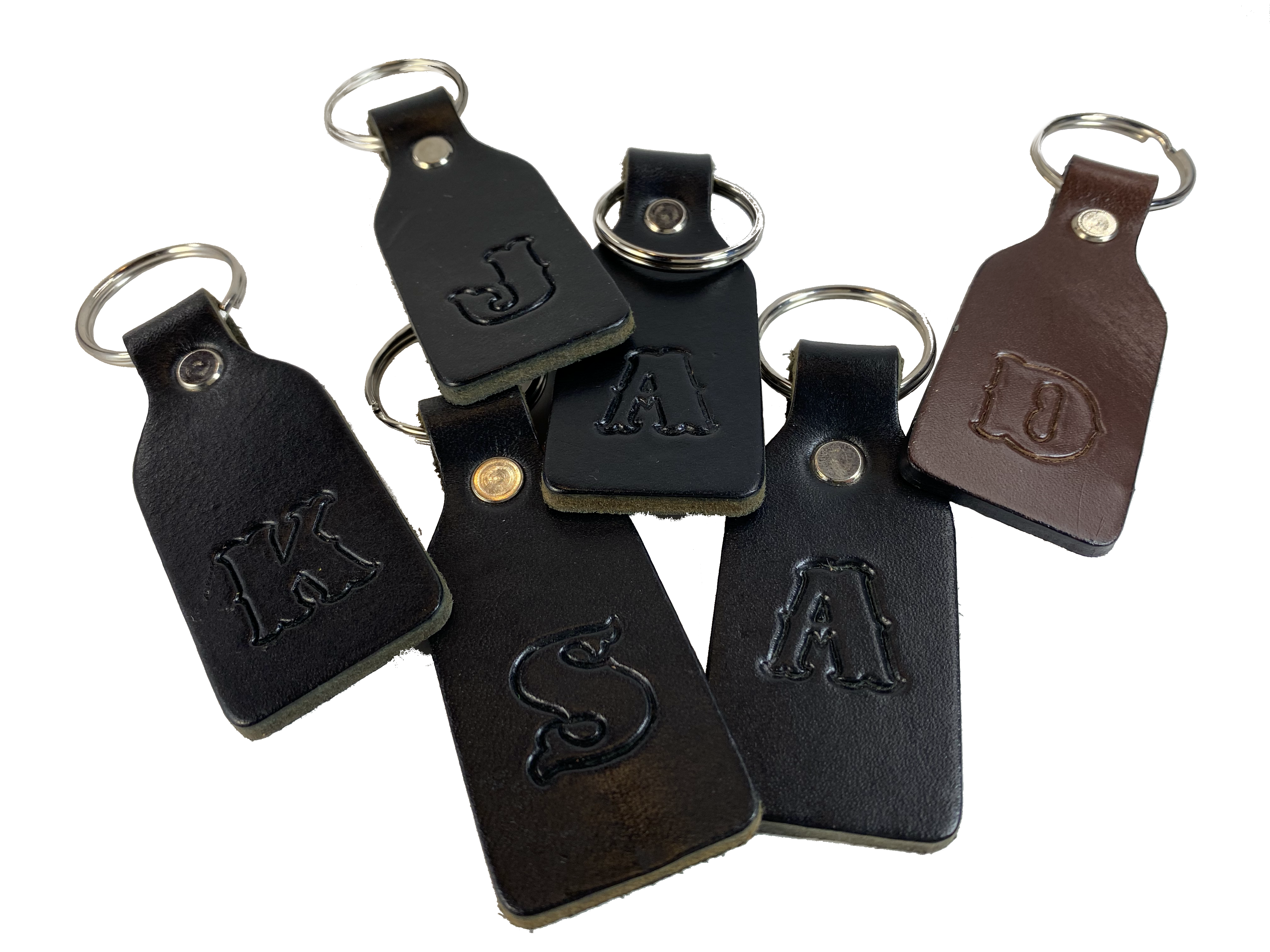 Personalized Initial Keychain – Buckle and Hide Leather