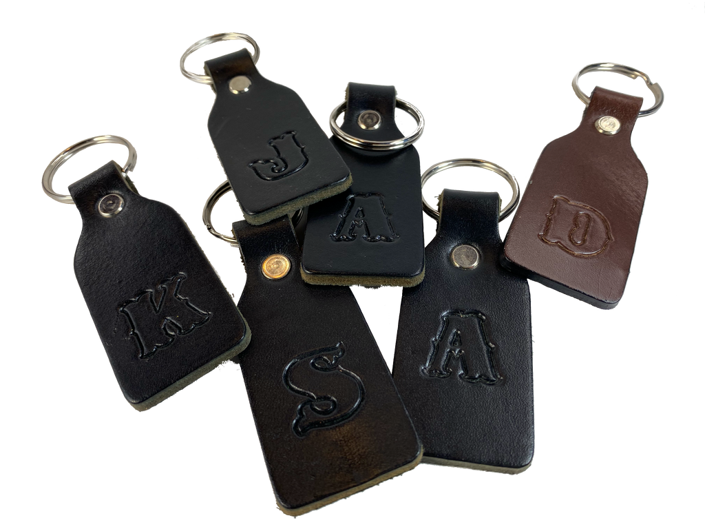 Personalized Name Initial Letter Keychain leather charm pendant – Carsoda