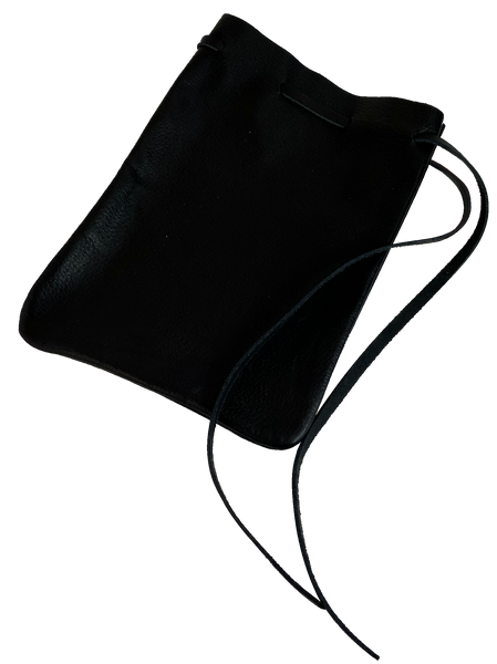 USA Made Leather Drawstring Pouch – Buckle and Hide Leather