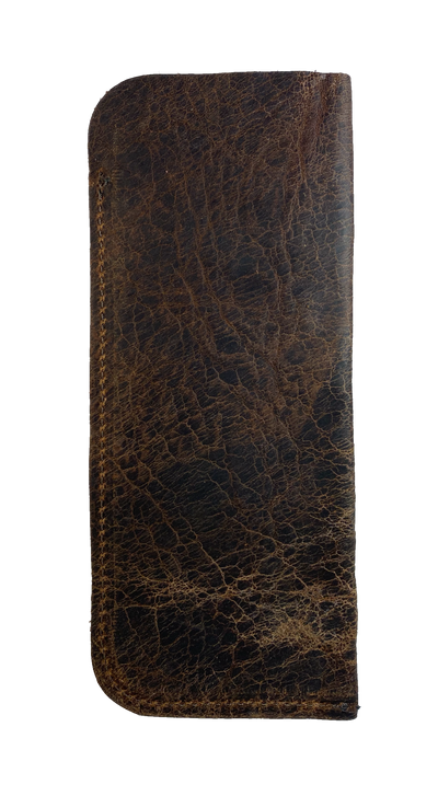 Made in USA Soft Leather eyeglass cover. Available in Black or Assorted Brown. BUY MORE and SAVE!