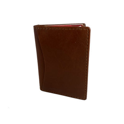 Leather Bi-Fold Front Pocket Wallet with two outer pockets, one inner pocket, one ID slot, and three card slots. Imported and Buckle and Hide Approved! Available in Black and Assorted Browns. Sold at our shop in Smyrna, TN.
